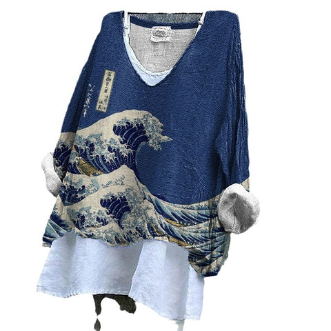 Maillot une pièce à manches longues et col en V, impression numérique 3D m301043