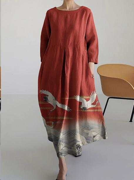 Robe femme à col rond, nouvelle collection m301069 
