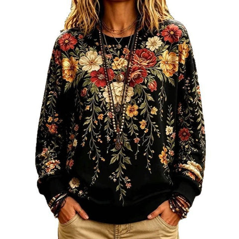 Autumn and winter crew neck 3D printed long-sleeved comfortable casual sweater FF303398 01