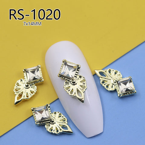 Bijoux d'ongles creux style baroque vintage, motif zircon, modèle m3331220
