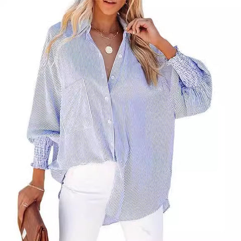 Langarm Lose Hemd Casual frauen Kleidung Neue Tasche Hemd Top m301376 