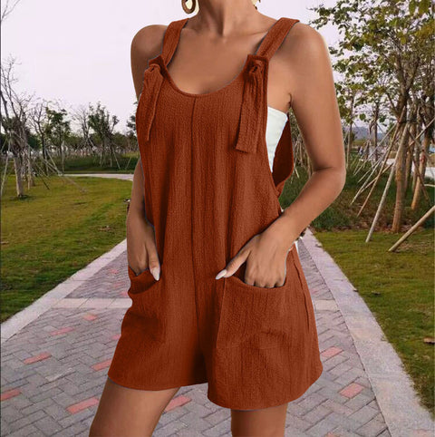 Combinaison short à bretelles tendance pour femme m301065 
