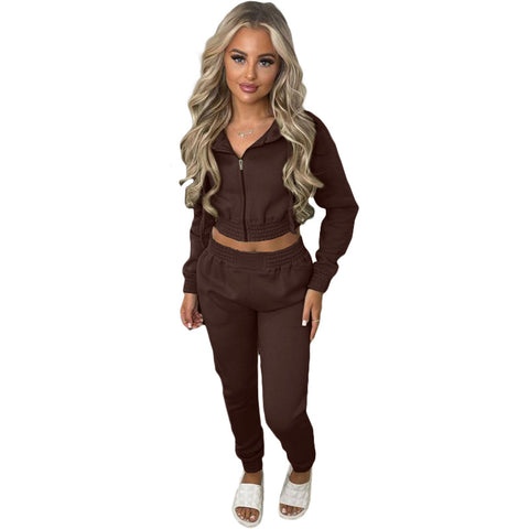 women's clothing fleece sweater hooded sports and leisure suit m301812