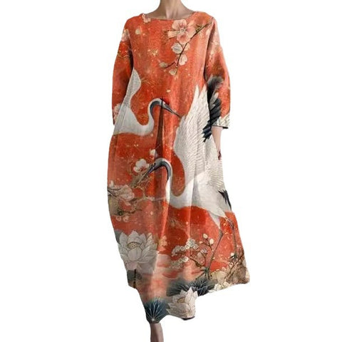 Robe femme à col rond, nouvelle collection m301069 