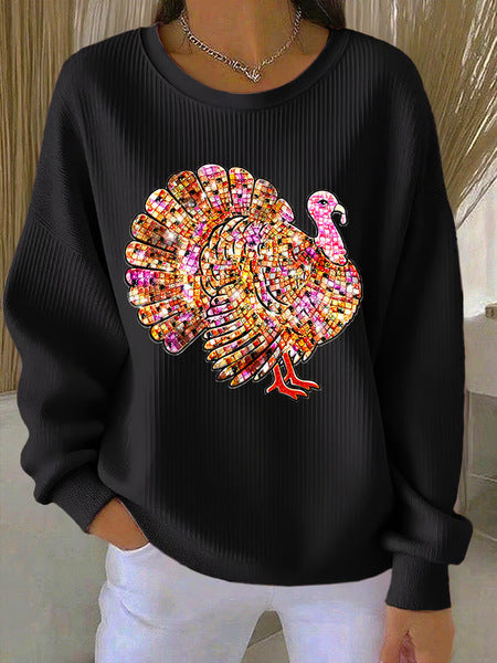 Loose outer wear lazy wind snowflake Christmas tree mix and match casual commuter sweater m302516