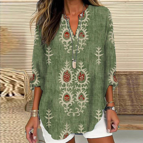 T-shirt d'été à manches longues et col en V pour femme, style décontracté, manches longues, m301363 