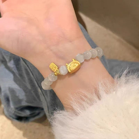 Bracelet en perles de céramique chinoise, bracelet féminin doux et mignon pour fille m3331322