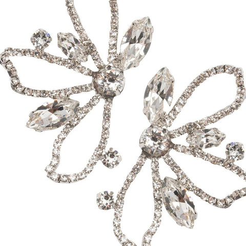 Boucles d'oreilles à fleurs creuses tempérament, boucles d'oreilles rétro à strass à la mode m3331101 