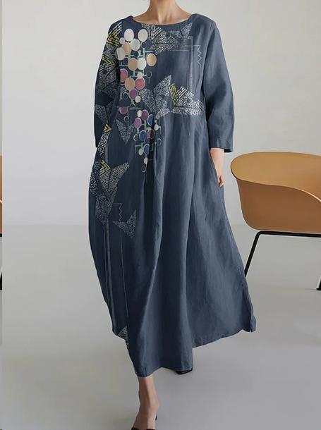 Robe femme à col rond, nouvelle collection m301069 