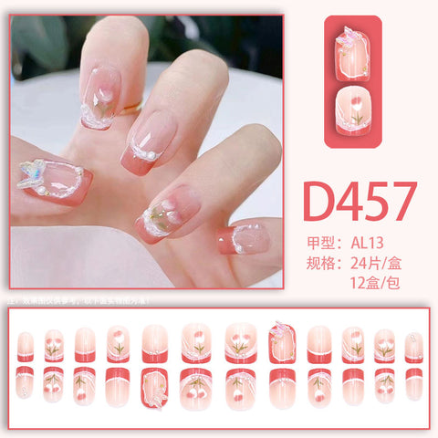 Manucure vent tempérament élégant et frais glace strass transparent amovible portable ongle m5010688