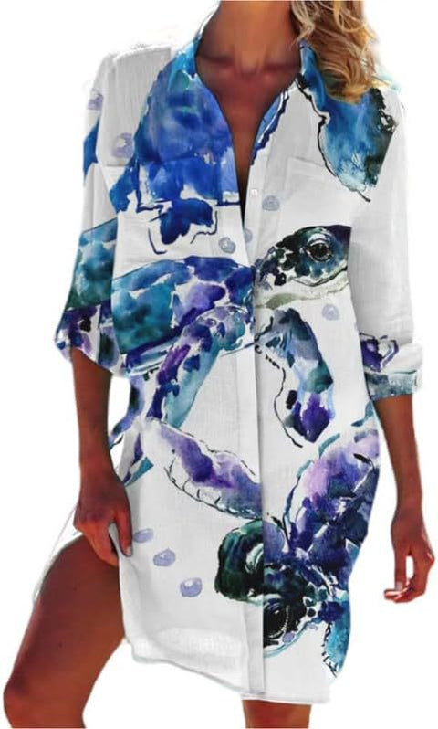 Veste de bikini, maillot de bain, cardigan, chemise de plage imprimée pour femme, m301274 