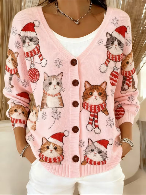 Autumn and winter European size 3D digital printing women's shoulder cardigan sweater FF303406 01