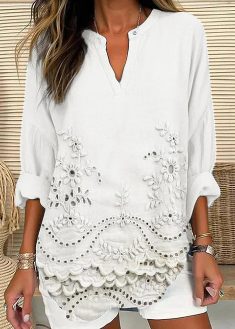 T-shirt ample à col ras du cou pour femme, imprimé floral 3D, mode féminine, m301357 