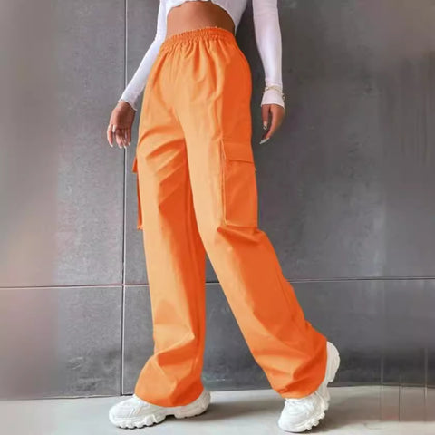 Pantalon sans ceinture taille haute, pantalon large, coupe droite, ample, style décontracté, m301371 