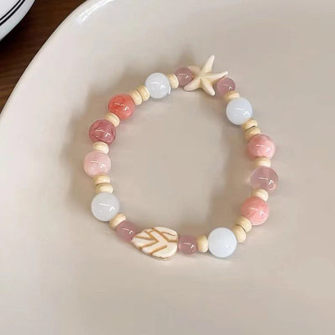 Bracelet en perles de céramique chinoise, bracelet féminin doux et mignon pour fille m3331322