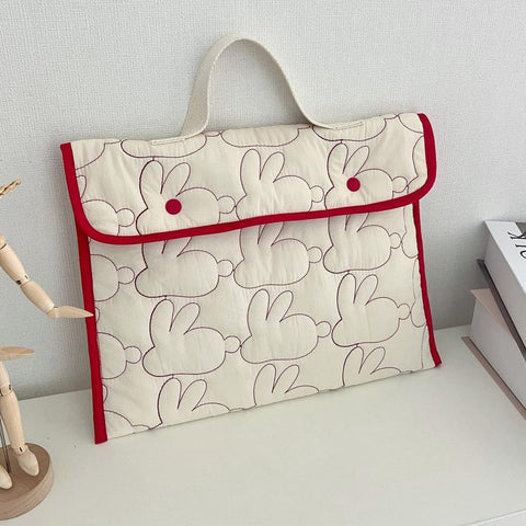 Sacoche pour ordinateur portable 11/13" avec motif lapin brodé, organiseur pour iPad M3330822