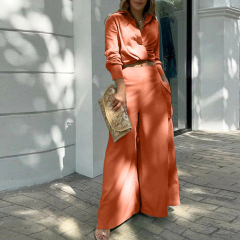 Women's new temperament commuter trend shirt fashion suit women's two-piece set m302064