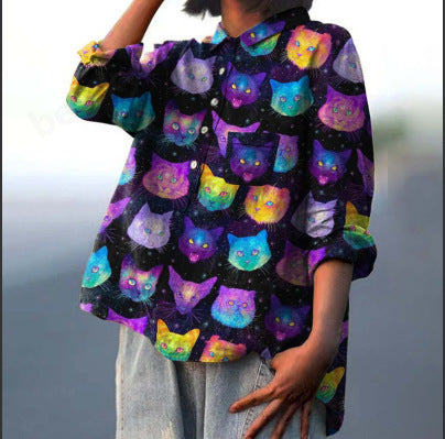 Chemise à manches longues en lin et bambou, à revers, polyvalente et tendance, m301040
