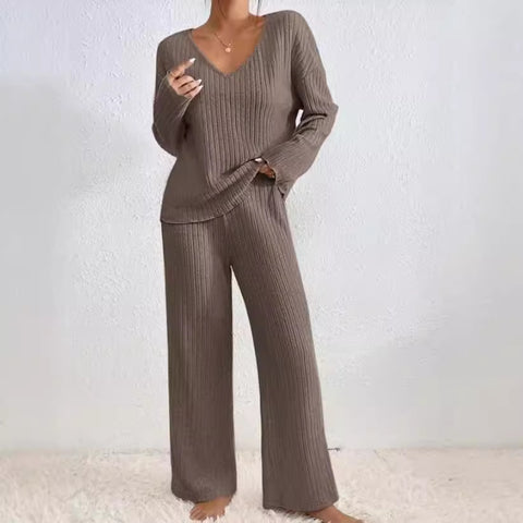 Pit strip grinding long-sleeved suit V-neck loose casual suit female m302081