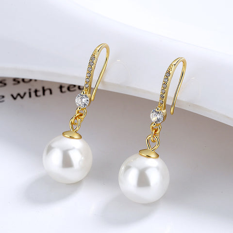Boucles d'oreilles en argent pur et perles Zhen M3331125