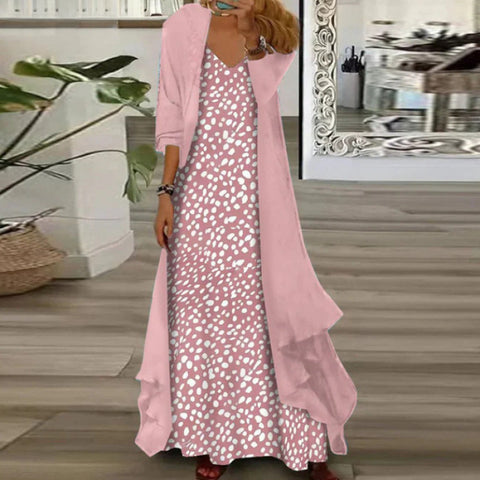 Women's inner dress two-piece floral print dress m302894