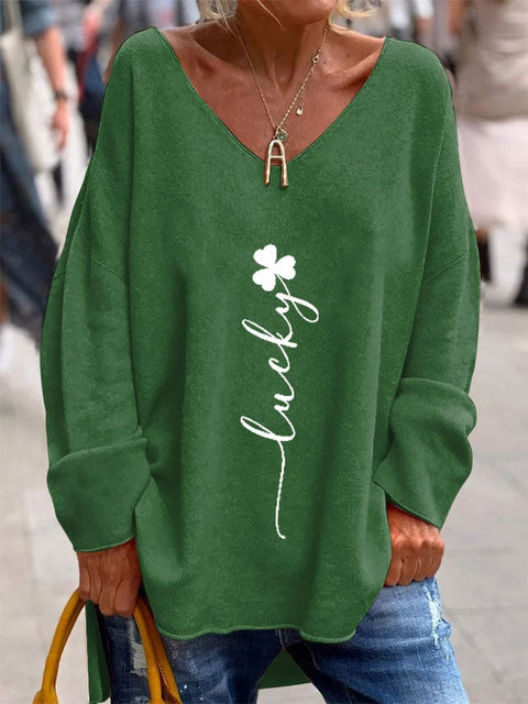 Large size split love dog 3D printing urban casual women's long T-shirt m301662