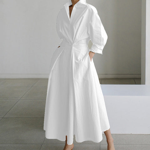 Robe imprimée à manches longues et col en V M300331 