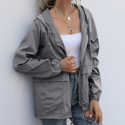 Zip hoodie lightweight outdoor hiking raincoat jacket m301830