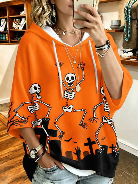 3D Digital Printed Top Women's Pullover Hooded Sweater FF303414