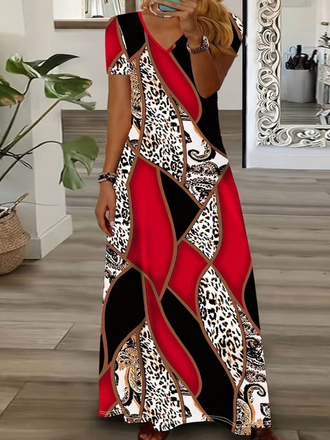 Bedrucktes Kleid im Ethno-Stil für Damen m300005