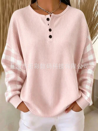Digital printing four-button stand-up collar T-shirt women's FF303399 03
