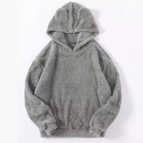 Neuer flauschiger Thermopullover mit Hasenohren und Kapuze m300439 