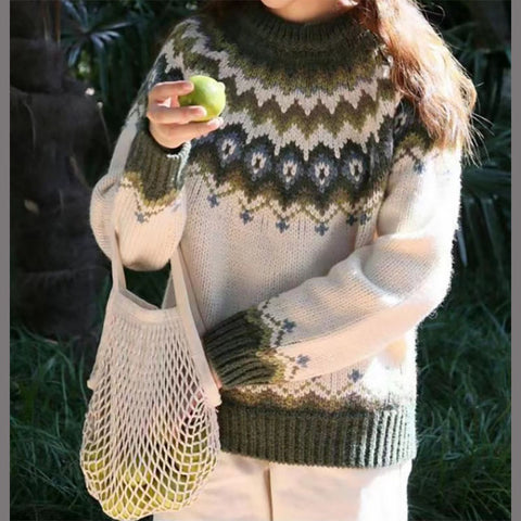 Pull acrylique épais aiguille épaissie pull jacquard m300563 