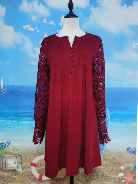 Robe à manches longues en dentelle m300734 