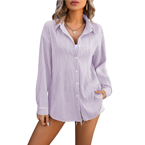 Chemise ample à texture ondulée pour femme m300962 