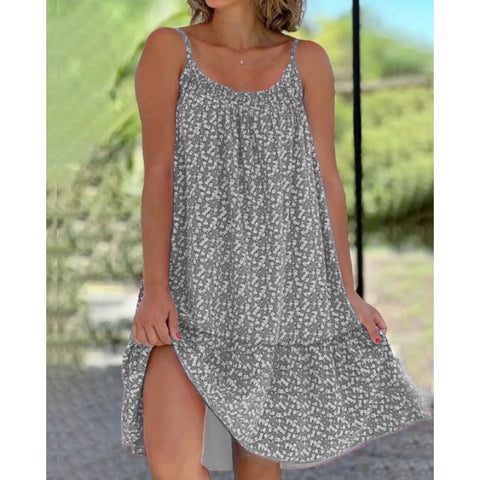 Robe grande taille à imprimé floral et volants M300185 
