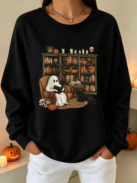 Casual Crew Neck Duck Pattern Sweater FF303438 02