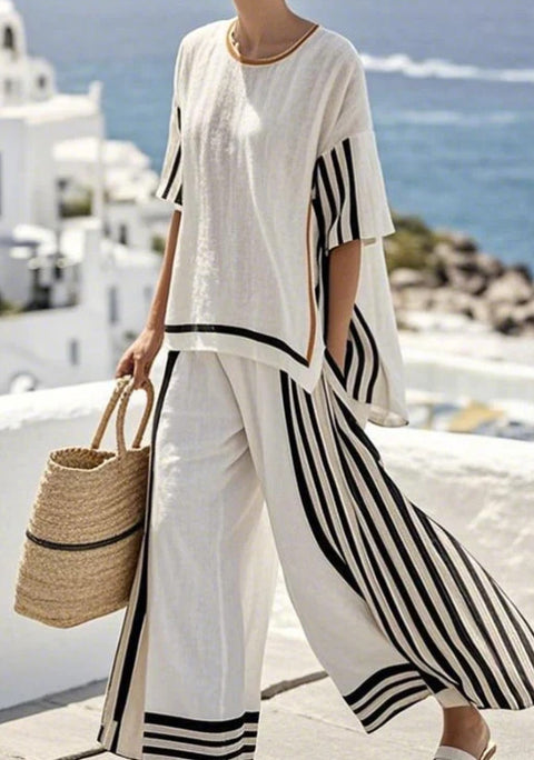 Ramie Bamboo Fiber Top Women's Summer Loose Casual Versatile V-Neck Feifei Sleeve Shirt m301525