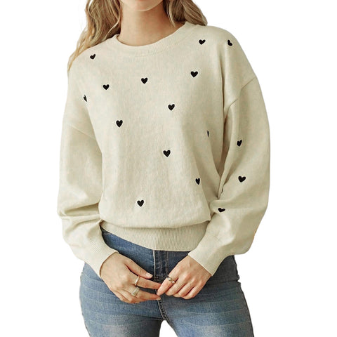 Herbst frauen liebe rundhals pullover frauen m300619 