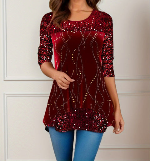 T-shirt col rond imprimé mode M300178 