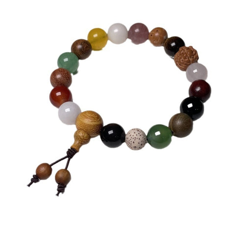Bracelet à dix-huit graines Duobao Bodhi pierre rouge providence perles de Bouddha à dix-huit fils m3331279 