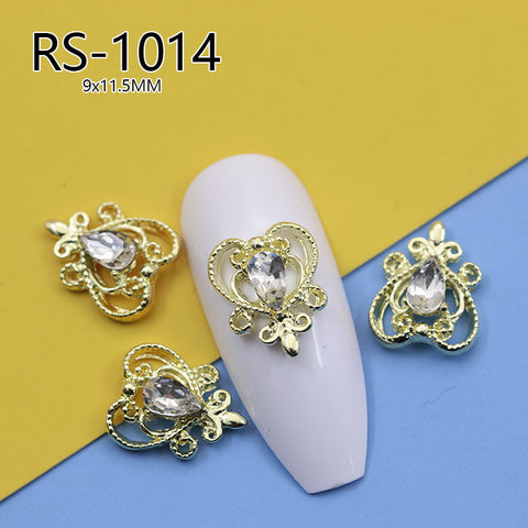Bijoux d'ongles creux style baroque vintage, motif zircon, modèle m3331220
