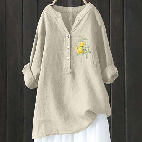 Autumn new long-sleeved comfortable printed fashion versatile shirt m301739