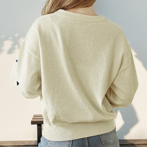 Herbst frauen liebe rundhals pullover frauen m300619 