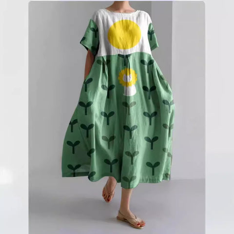 Robe femme à col rond, nouvelle collection m301069