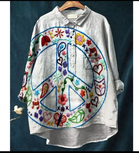 T-shirt ample à col ras du cou pour femme, grande taille, décontracté, imprimé, m301283 