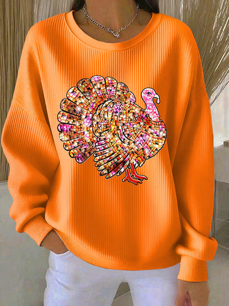 Loose outer wear lazy wind snowflake Christmas tree mix and match casual commuter sweater m302516
