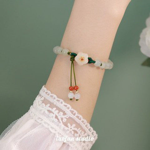 Bracelet en perles de céramique chinoise, bracelet féminin doux et mignon pour fille m3331322