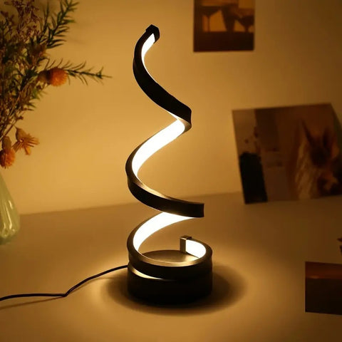 Lampe de bureau en spirale moderne, lampe de bureau LED simple et réglable m3330883