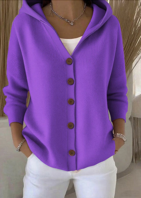 Knitted hooded sweater cardigan jacket autumn and winter new casual fashion women's clothing m301900